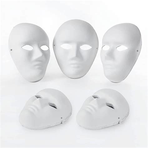 Masks, 10 Packs Diy Full Face Masks White Masquerade Masks Paintable