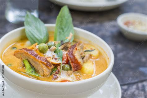 Red Curry With Roast Duck Or Thai Call Kaeng Pled Ped Yang The Popular