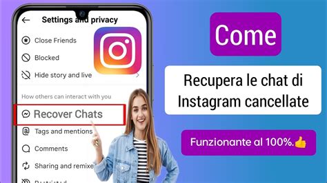 Come Recuperare Le Chat Cancellate Su Instagram Nuovo Recupero