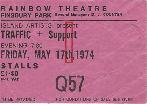 Concert History Of The Rainbow Theatre London England United Kingdom