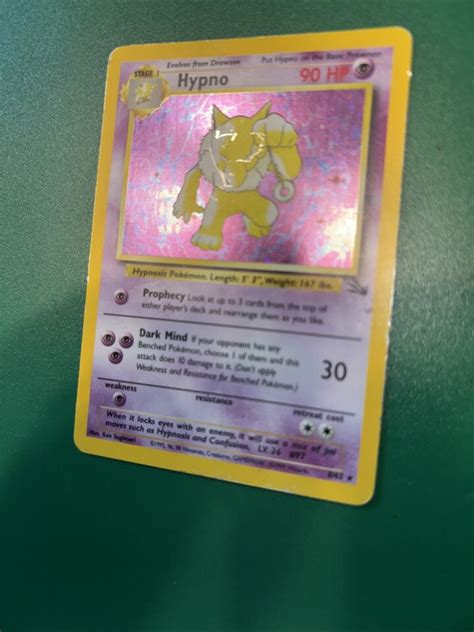 Wotc Pokemon Fossil Unlimited Hypno Holo Rare Ebay