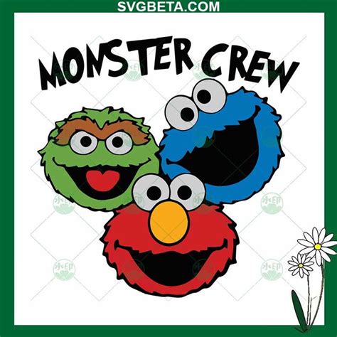 Sesame Street Monster Crew Svg Sesame Street Svg Cookie Monster Svg