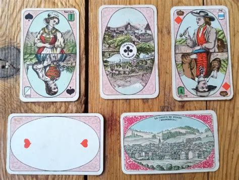 C 1900 ANCIEN JEU DE CARTES A JOUER WÜST Costumes et villes