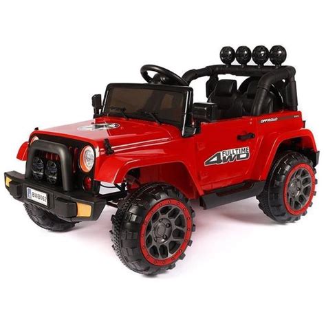 Carro Elétrico Infantil Jipe Vermelho 12V Jeep Grande Controle