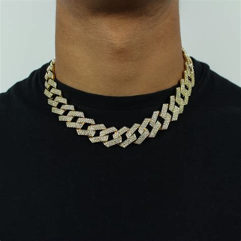 Mm Iced Out Prong Chain In Gold Jewlz Express