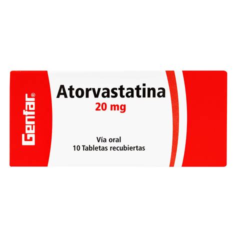 ATORVASTATINA 20 MG GF 10 TAB Drogas Exito