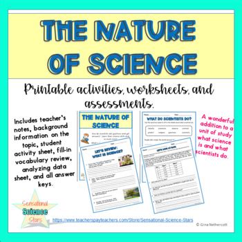 The Nature of Science - What is Science? Printable Activities | TpT