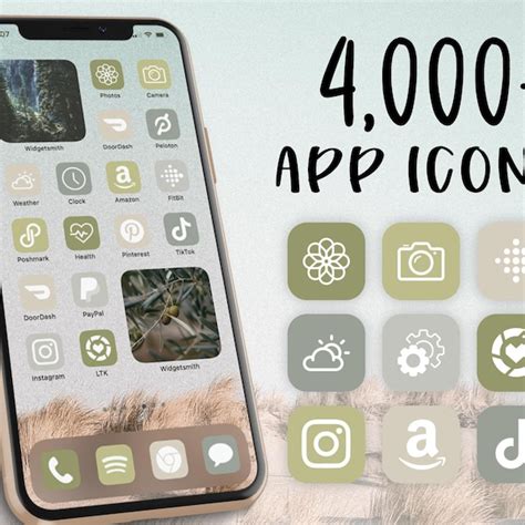 Green App Icons Etsy