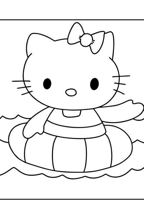 Värityskuvat Hello Kitty lapsille - Lataa, tulosta, verkossa!