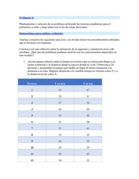 Evidencia Estadistica Y Pronosticos Para La Toma Evidencia