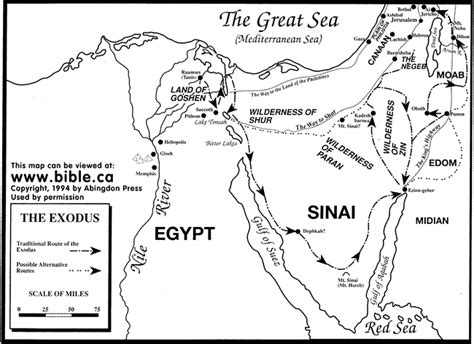 Map Of The Exodus