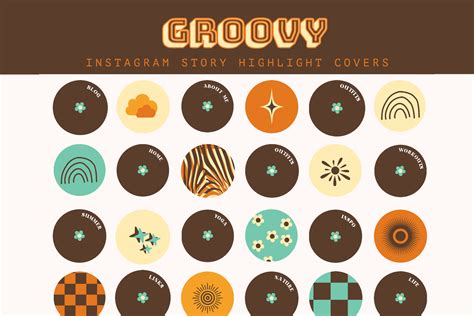 Retro Brown Instagram Highlight Covers Graphic By Lush Preset Studio