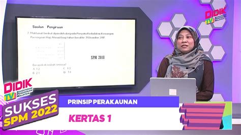 Sukses Spm Prinsip Perakaunan Kertas Youtube