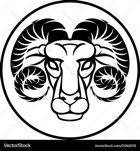 Aries Zodiac Sign Royalty Free Vector Image Vectorstock