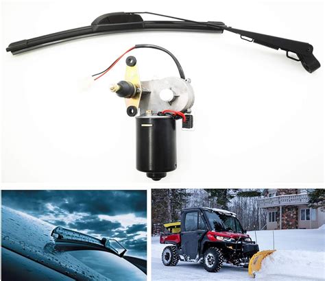 Buy Yicross 12v 30w Electric Motor Wiper Windshield Kit Assembly Hard Coated Polycarbonat