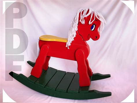 Wooden ROCKING HORSE PLANS Vintage Rocking Horse Toy Design - Etsy