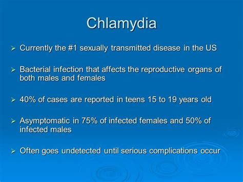 Chlamydial Sexually Transmitted Diseases Sexually Transmitted Diseases