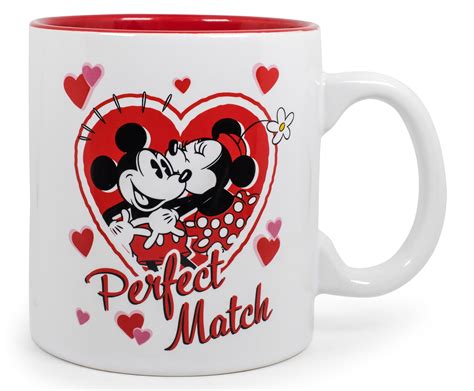 Mickey And Minnie Mouse Perfect Match Ceramic Coffee Mug Holds 20