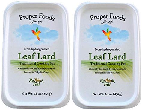 Proper Food S Pure Leaf Lard Non Hydrogenated For Cooking