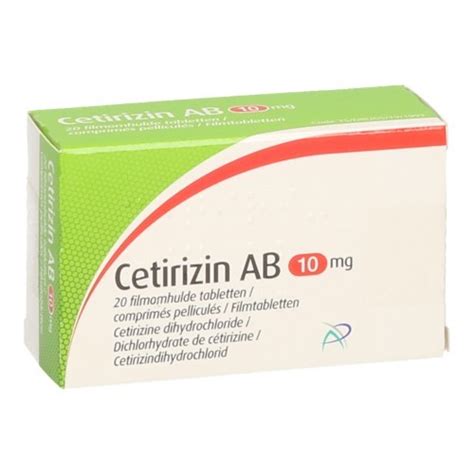 CETIRIZIN AB 10MG FILMOMH TABL 20 Apotheek Bakelants