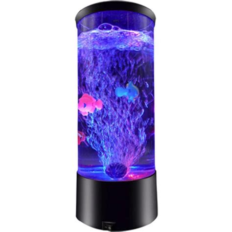 Bubbel Lamp Met Vissen Mini Aquarium Colour Changing I Total