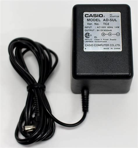 Genuine Casio AD 5UL Keyboard AC Adapter 9v 850ma Reverb