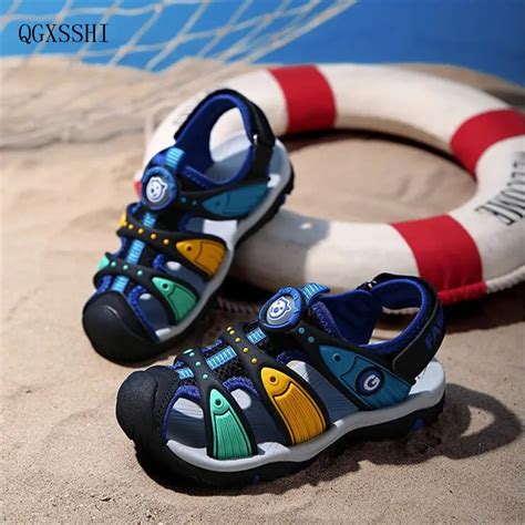 Qgxsshi Children Summer Sandals 2017 Kids Boys Rubber Sole Slip