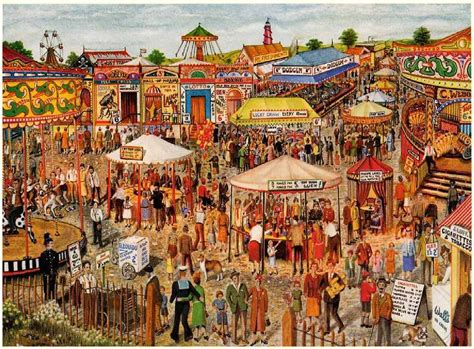 The Fairground Is A Limited Edition Print Of An Old Fashioned Fair From