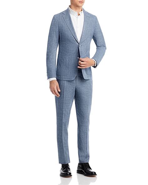 Boss Hanry Wool And Cotton Tonal Plaid Slim Fit Suit Bloomingdales