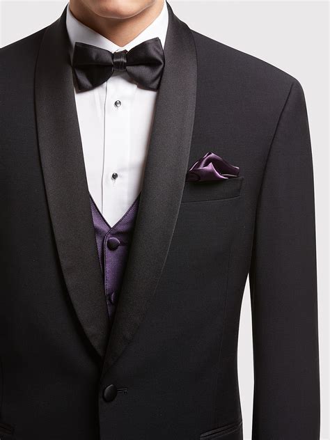 Black Shawl Lapel Tuxedo By Calvin Klein L Tuxedo Rental