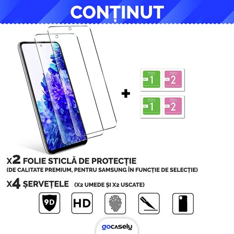 Set 2x Folie Sticla Pentru Samsung Galaxy S20 FE 2 5D 9H Protectie