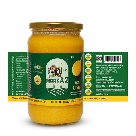 MoreA2 32 Oz Organic Grass Fed Ghee from Natural A2 Cow, Ancient