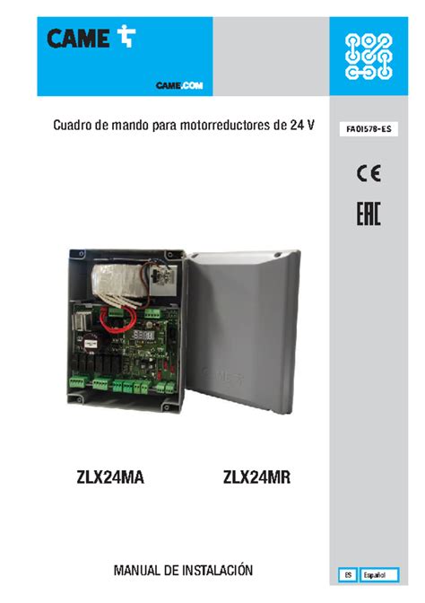 Came Qa Handbook Came Cuadro De Mando Para Motorreductores