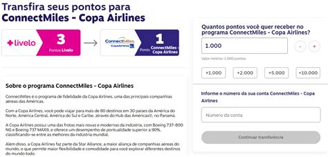 Usar Tabela Fixa Connectmiles Da Copa Airlines Parceiro Da Livelo Por