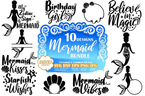 Free Mermaid Print Svg Svg Png Eps Dxf File