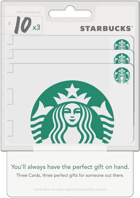 Starbucks 10 T Cards 3 Pack Starbucks 30 Best Buy