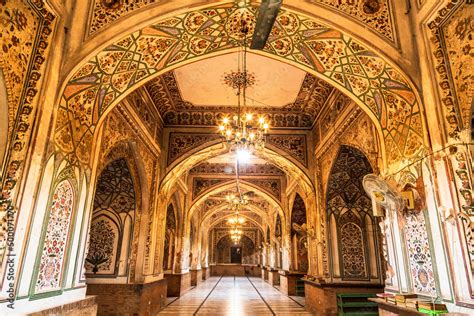 Beautiful interior of a mosque in Peshawar, Pakistan Stock Photo ...