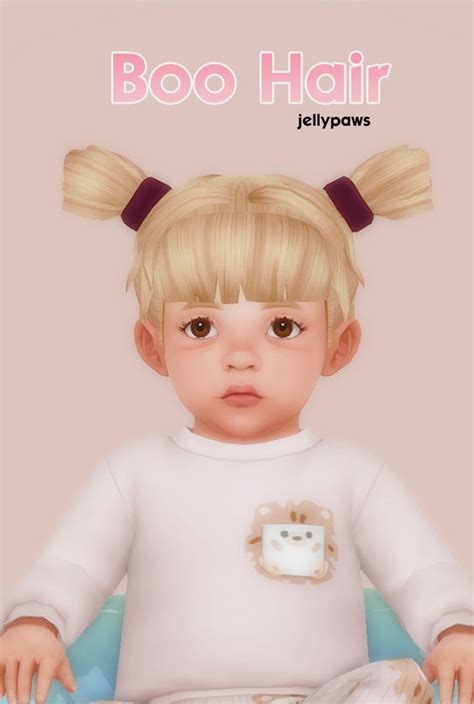 Boo Hair Infants JellyPaws On Patreon In 2023 Sims 4 Challenges