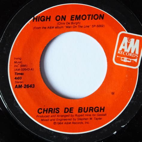 Chris De Burgh High On Emotion Vinyl Discogs