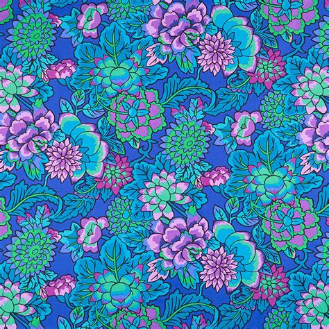 Kaffe Fassett Collective August 2021 Dark Cloisonne Blue Yardage