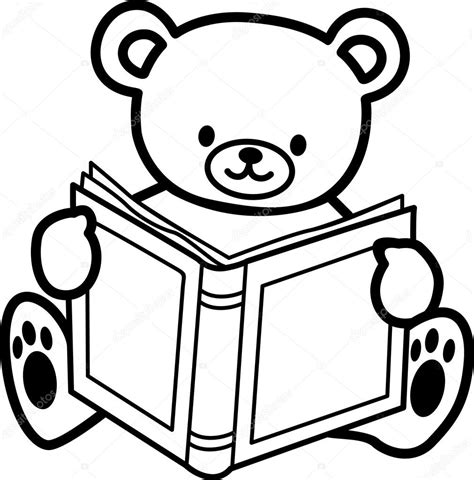 Teddy bear ,reading book Stock Vector by ©halimqd 42267787