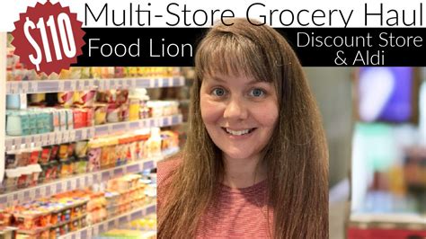 110 Multi Store Grocery Haul Food Lion Aldi Discount Grocery Youtube