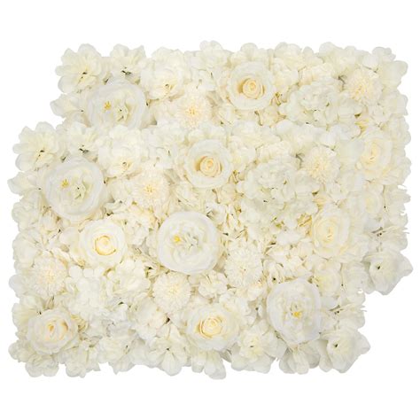 SHACOS Artificial Flower Wall Panels 2 Pack 24 X16 Flower Wall Mat