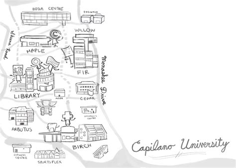 Capilano University Illustrated Map On Behance