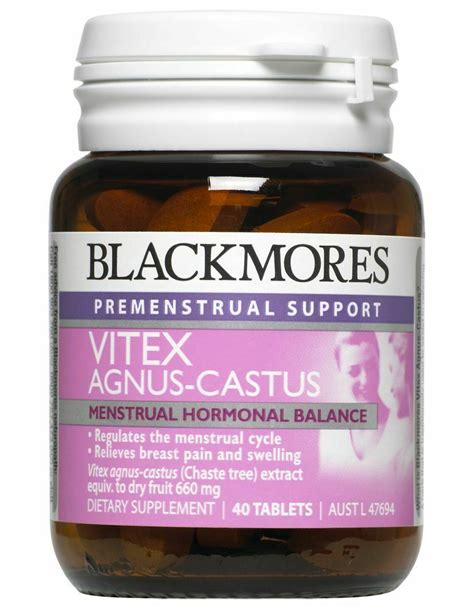 Blackmores Vitex Angus Castus 40 Tablets Western Herbal Medicine