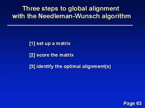 Pairwise Sequence Alignment Types Of Alignment Global Alignment