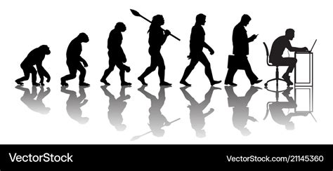 Theory of evolution of man Royalty Free Vector Image