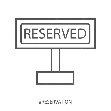 premium vector  reservation sign   white background  copy space