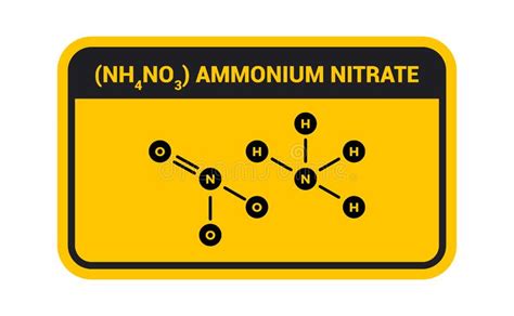 Ammonium Nitrate, Chemical Structure. Skeletal Formula. Stock Vector ...