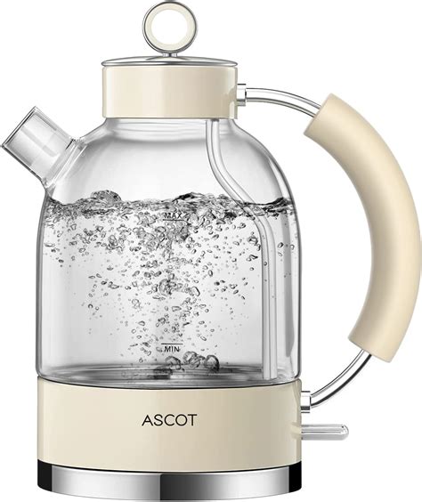 ASCOT Electric Kettle Glass Electric Tea Kettle Gift For Man Women